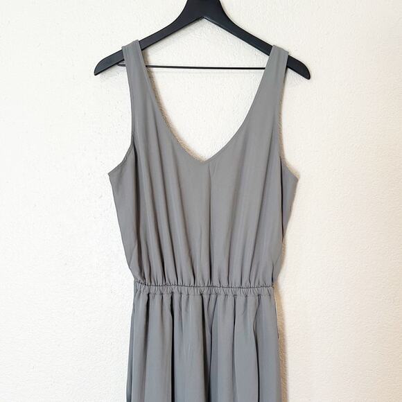 Show Me Your Mumu Dress Womens Bridesmaid Kendall V Neck Gray Side Slit XL NEW - Picture 3 of 8